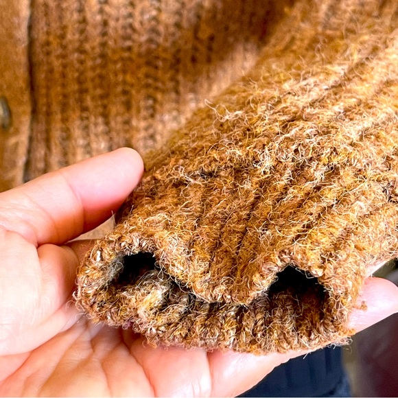 Zara 100% Polyester Brown Button Down Knitted Sweater for Girls Size 11-12 - Picture 12 of 13